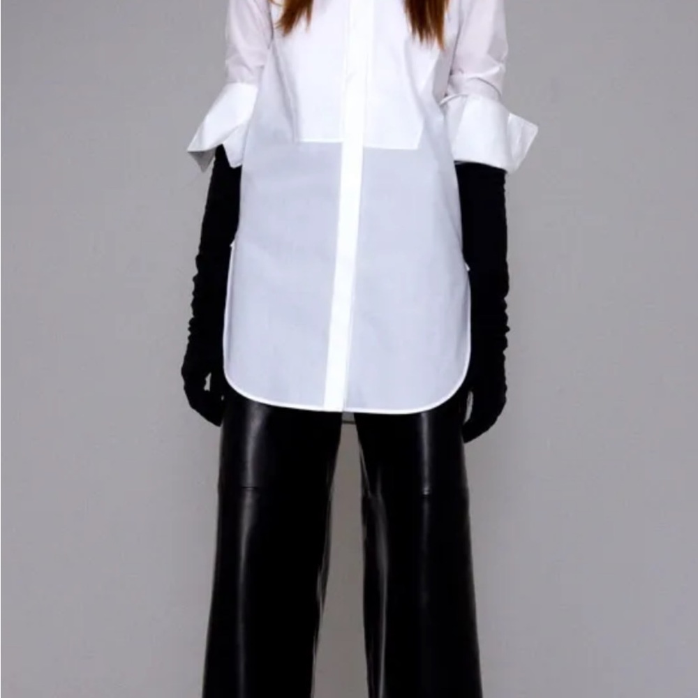 Céline White Long Sleeve Blouse